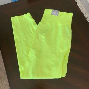 💗SOLD Victoria's Secret PINK Yellow Neon Leggings